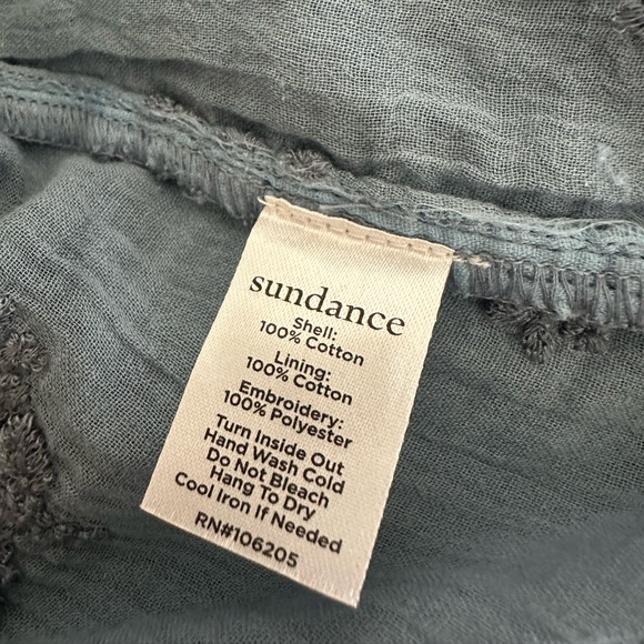 Sundance Blue Catalog Cloverfield Cotton Tunic Shirt Sz M Embroidered Coastal - Picture 13 of 13